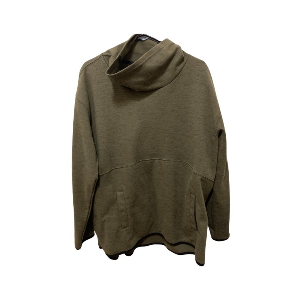 TEK GEAR Mock Turtle Neck Activewear Sweater Top Long Sleeve Olive/Black Size XL